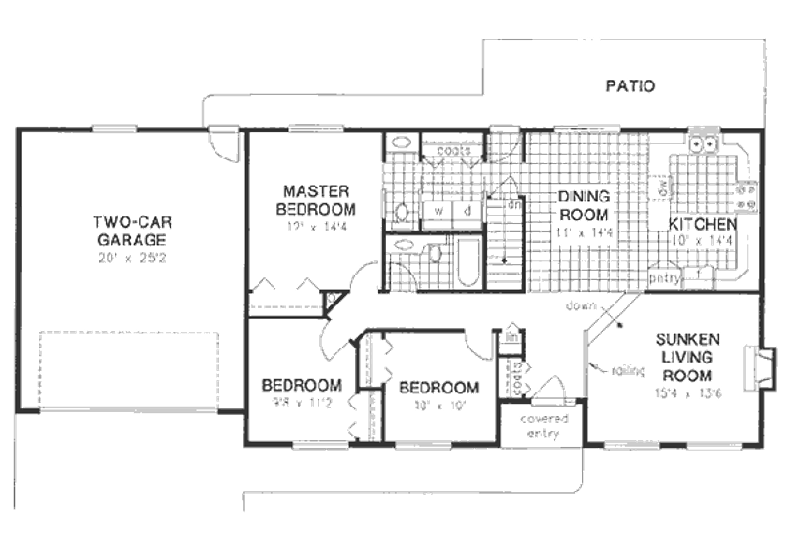 Dream House Plan - Floor Plan - Main Floor for Ranch House Plan #18-9321 - 3 bed, 1.5 bath