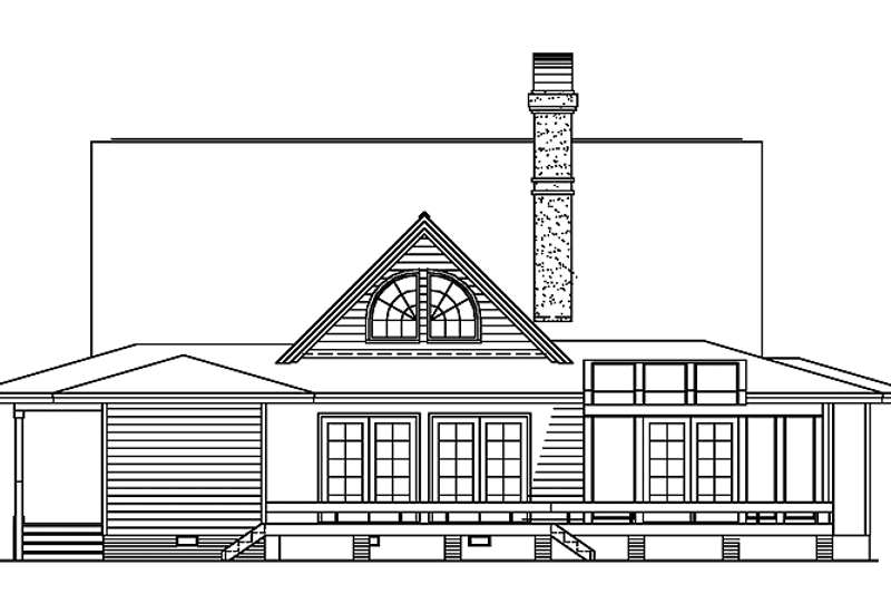 Home Plan - Exterior - Rear Elevation for Country House Plan #929-66 - 3 bed, 2.5 bath