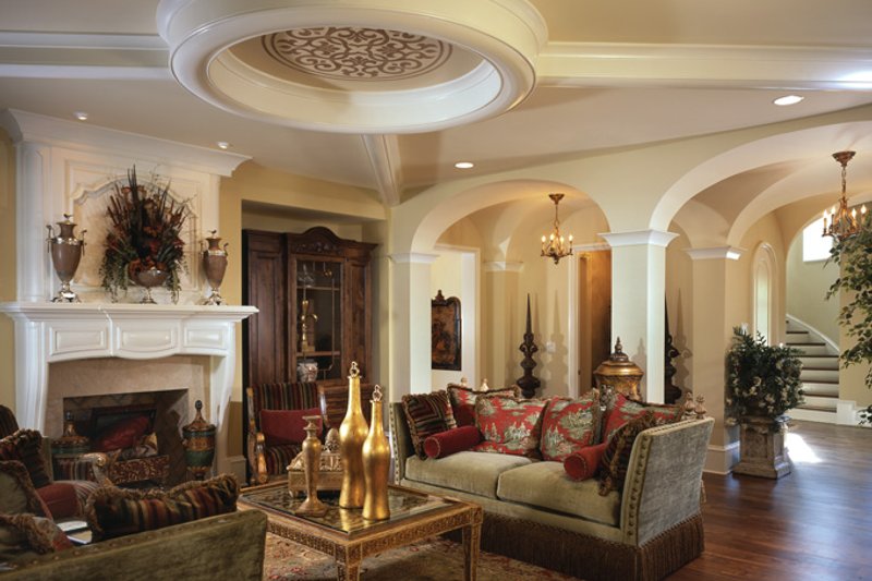House Plan Design - Interior - Family Room for European House Plan #453-609 - 7 bed, 7.5 bath