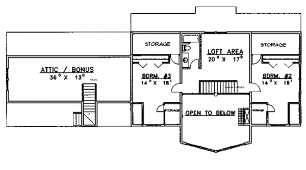 Dream House Plan - Contemporary Floor Plan - Upper Floor Plan #117-812