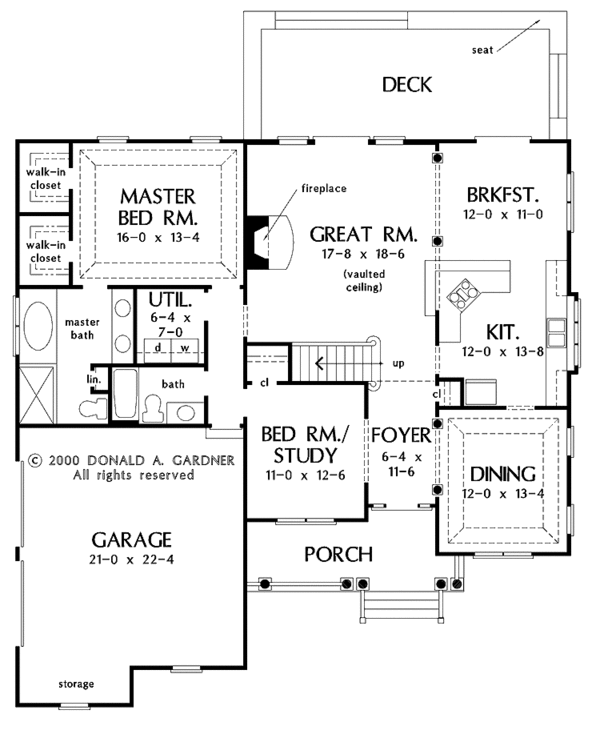 House Design - Country Floor Plan - Main Floor Plan #929-625