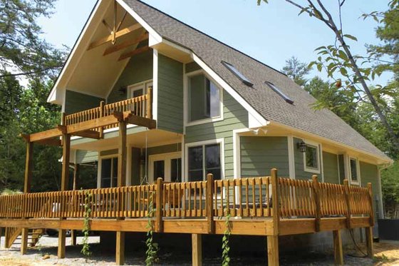Exterior - Rear Elevation 1 for Traditional House Plan #118-145 - 3 bed, 2 bath
