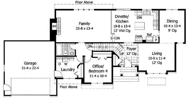 House Plan Design - Traditional Floor Plan - Main Floor Plan #51-745