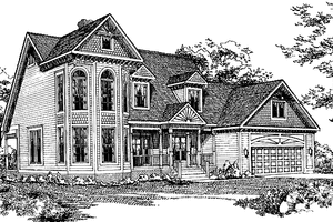 Dream House Plan - Exterior - Front Elevation for Victorian House Plan #72-887 - 3 bed, 2.5 bath