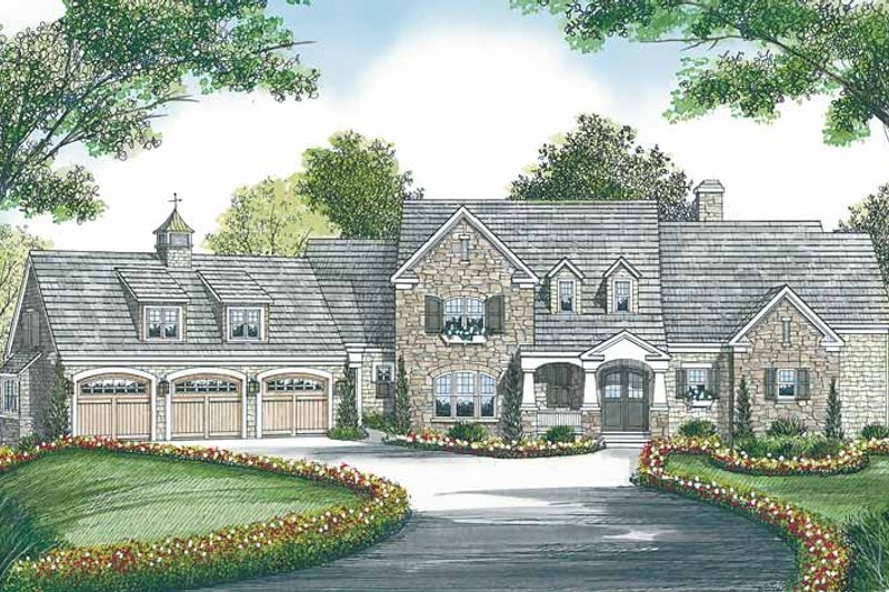 Dream House Plan - Craftsman Exterior - Front Elevation Plan #453-455