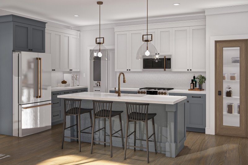 Architectural House Design - Interior - Kitchen for Craftsman House Plan #455-481 - 3 bed, 2.5 bath