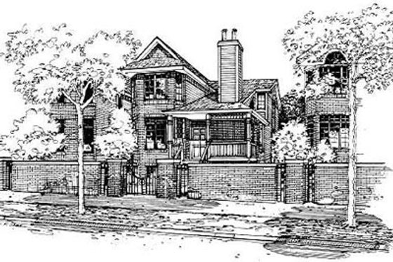 Exterior - Front Elevation for Traditional House Plan #50-227 - 4 bed, 2.5 bath