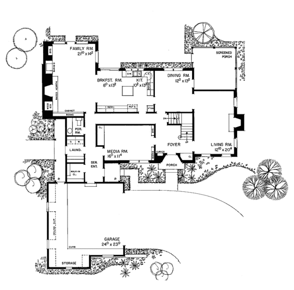 Home Plan - Country Floor Plan - Main Floor Plan #72-871