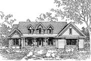 Country Style House Plan - 4 Beds 2 Baths 2080 Sq/Ft Plan #929-618 Exterior 