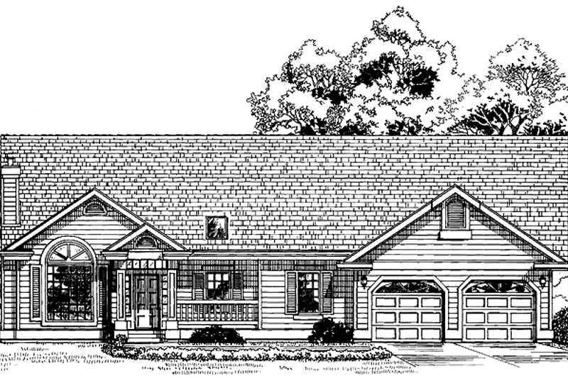 House Blueprint - Ranch Exterior - Front Elevation Plan #47-812