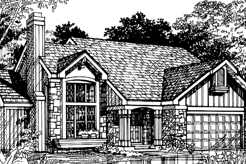 Dream House Plan - European Exterior - Front Elevation Plan #320-1074