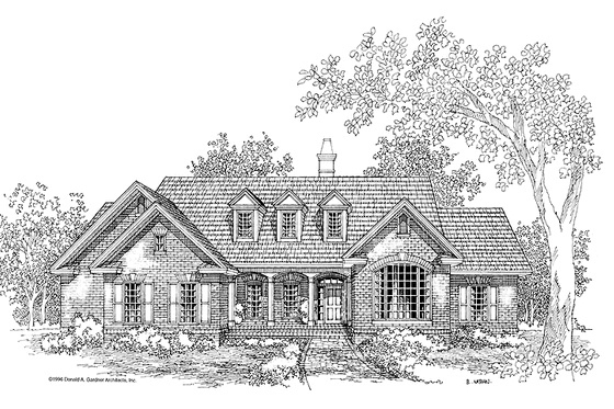 Exterior - Front Elevation 3 for Country House Plan #929-259 - 3 bed, 2 bath