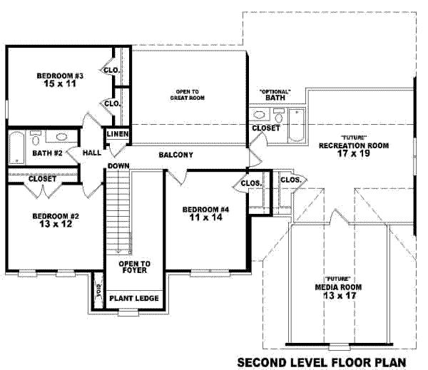 European Style House Plan - 4 Beds 3.5 Baths 2555 Sq/Ft Plan #81-908 ...