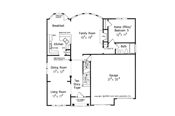 Floor Plan - Main Floor for Country House Plan #927-684 - 5 bed, 3 bath