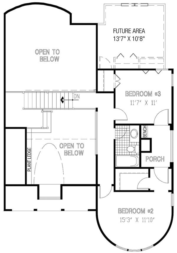 House Plan Design - European Floor Plan - Upper Floor Plan #953-70