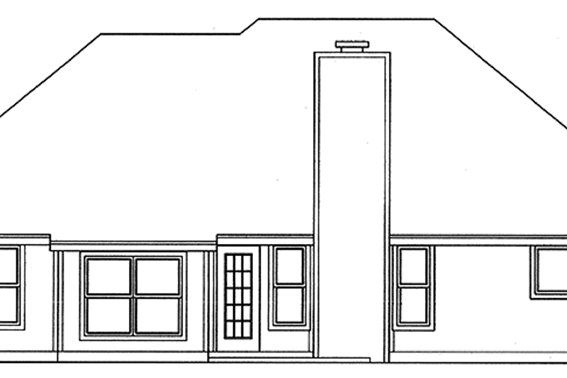 Home Plan - Exterior - Rear Elevation for Ranch House Plan #472-97 - 3 bed, 2 bath