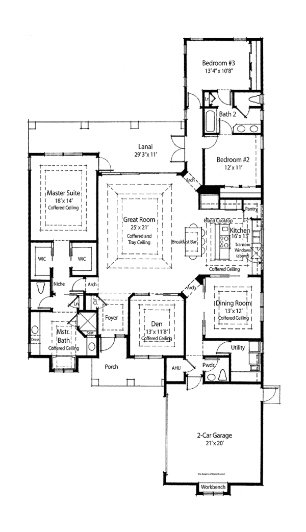 House Plan Design - Country Floor Plan - Main Floor Plan #938-14