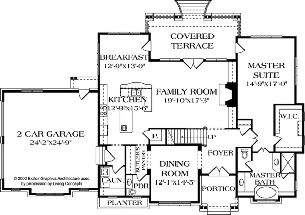Architectural House Design - Craftsman Floor Plan - Main Floor Plan #453-558