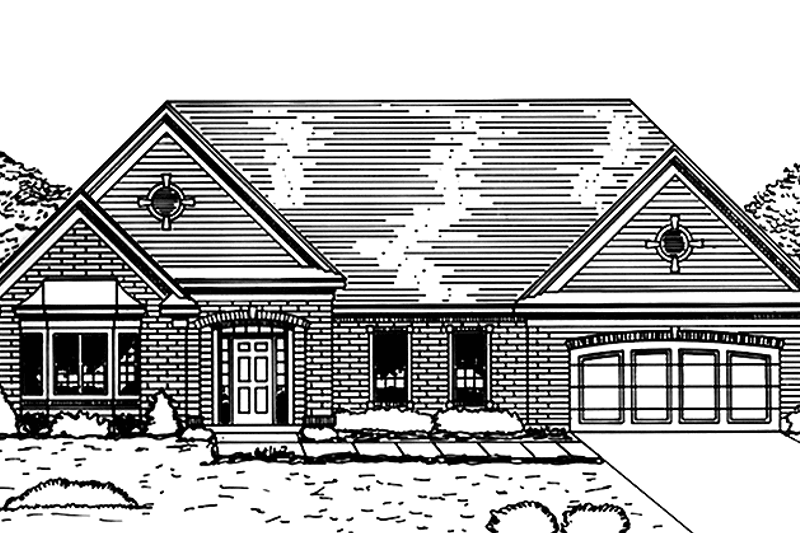 Dream House Plan - European Exterior - Front Elevation Plan #51-955