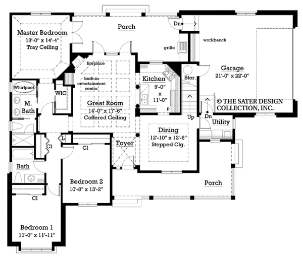 Home Plan - Country Floor Plan - Main Floor Plan #930-255