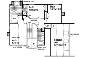 Country Style House Plan - 3 Beds 2.5 Baths 1924 Sq/Ft Plan #47-943 ...