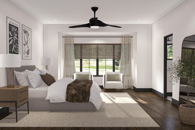 House Plan Design - Interior - Master Bedroom 1 for Farmhouse House Plan #455-502 - 4 bed, 3 bath