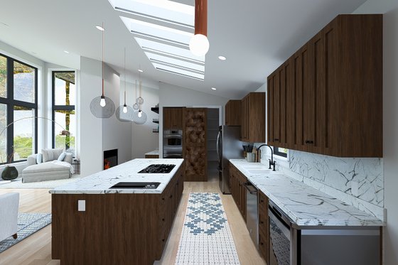 Interior - Kitchen 1 for Modern House Plan #1060-236 - 4 bed, 4 bath