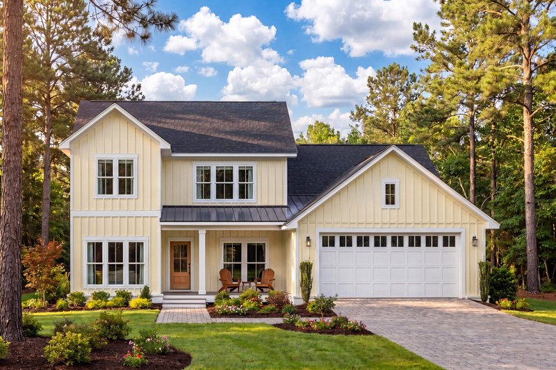 Dream House Plan - Exterior - Front Elevation 8 for Farmhouse House Plan #430-437 - 4 bed, 2.5 bath