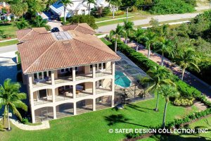 Exterior - Rear Elevation for European House Plan #930-505 - 4 bed, 4.5 bath