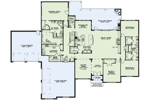 Floor Plan - Main Floor for European House Plan #17-2491 - 3 bed, 3.5 bath