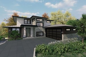 Contemporary Exterior - Front Elevation Plan #1101-6