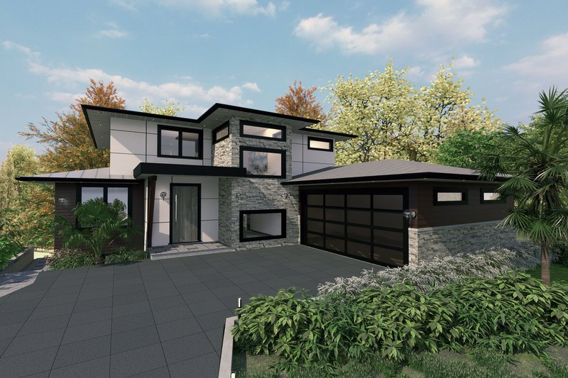 Contemporary Style House Plan - 3 Beds 3.5 Baths 2835 Sq/Ft Plan #1101-6