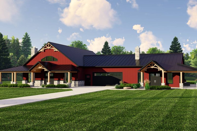 Country Style House Plan - 5 Beds 4.5 Baths 4665 Sq/Ft Plan #1064-255