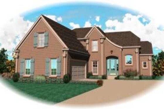 Exterior - Front Elevation for European House Plan #81-1045 - 3 bed, 2.5 bath