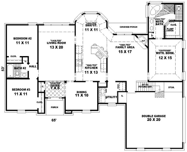 Traditional Floor Plan - Main Floor Plan #81-311