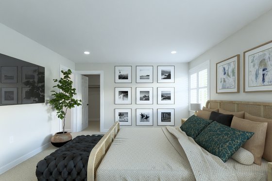 Interior - Master Bedroom for Traditional House Plan #1060-206 - 4 bed, 2.5 bath