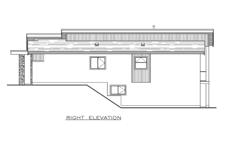 Home Plan - Exterior - Other Elevation for Contemporary House Plan #1100-32 - 3 bed, 2 bath
