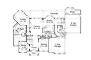 European Style House Plan - 4 Beds 4.5 Baths 5093 Sq/Ft Plan #411-497 
