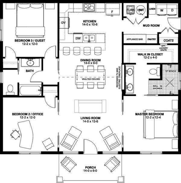 Home Plan - Farmhouse Floor Plan - Main Floor Plan #126-247