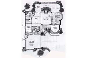Floor Plan - Main Floor for Traditional House Plan #310-832 - 3 bed, 2.5 bath