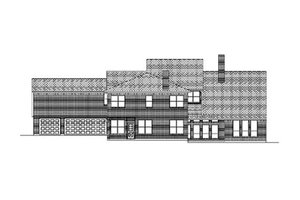 Exterior - Rear Elevation for Country House Plan #84-437 - 6 bed, 4.5 bath