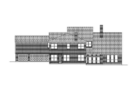 Exterior - Rear Elevation for Country House Plan #84-437 - 6 bed, 4.5 bath