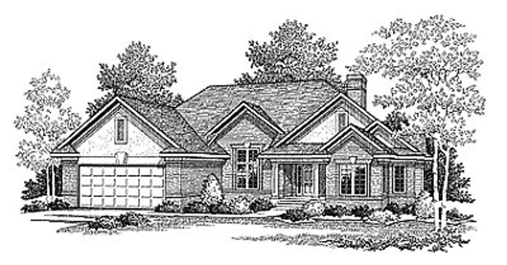 Exterior - Front Elevation 2 for Traditional House Plan #70-298 - 2 bed, 2 bath