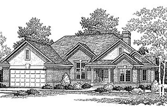 Exterior - Front Elevation for Traditional House Plan #70-298 - 2 bed, 2 bath