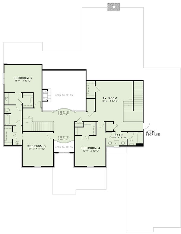 Home Plan - European Floor Plan - Upper Floor Plan #17-3469