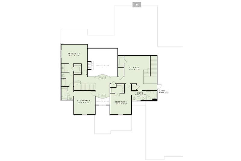 Dream House Plan - Floor Plan - Upper Floor for European House Plan #17-3469 - 5 bed, 4.5 bath