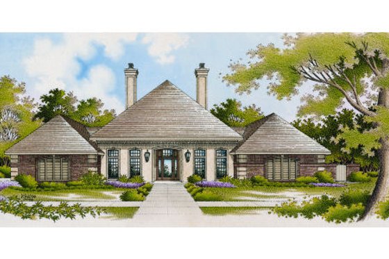 Exterior - Other Elevation for European House Plan #45-333 - 4 bed, 4.5 bath