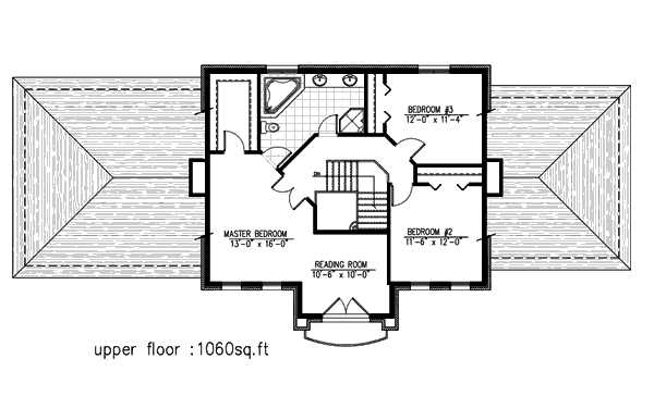European Floor Plan - Upper Floor Plan #138-315
