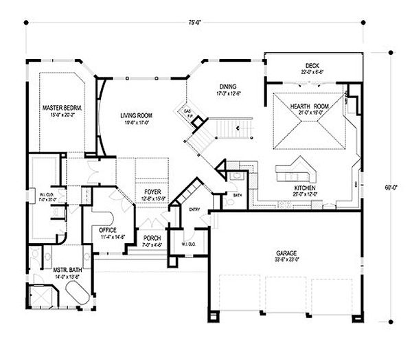 Home Plan - Contemporary Floor Plan - Main Floor Plan #56-601