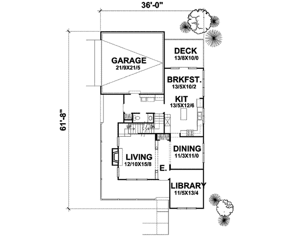 Farmhouse Floor Plan - Main Floor Plan #50-282